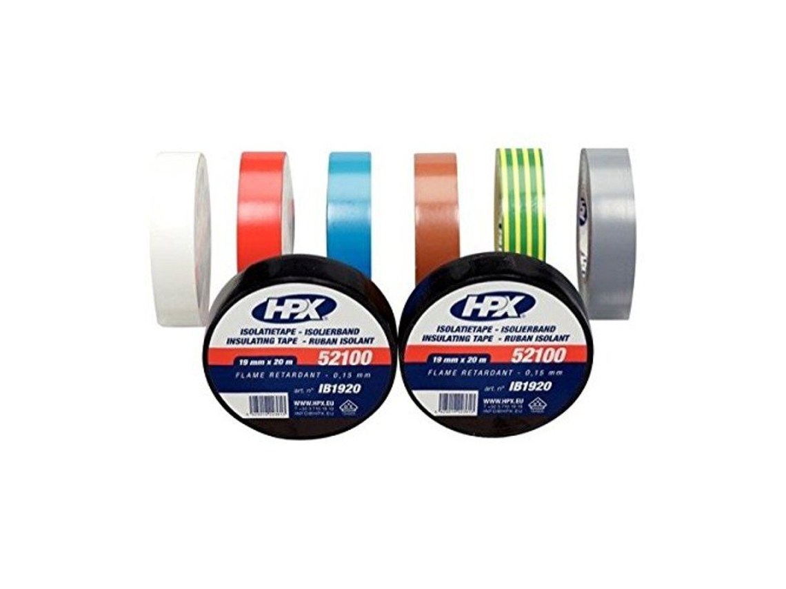 Cinta Pvc Para Electricistas HPX 19Mmx20M Azul Protección Eléctrica Aislamiento Universal