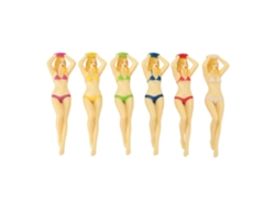 Junli-tee De Golf Mujer Bikini Divertido Plástico 6pcs