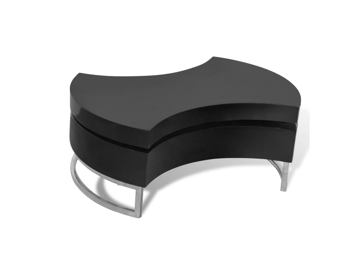 Mesita De Cafe VIDAXL Negro Tablero DM (80x32.5 cm)