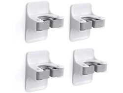 Soporte De Pared Para Escobas, Autoadhesivo, No Requiere Taladrar, Súper Antideslizante, 4 Unidades.