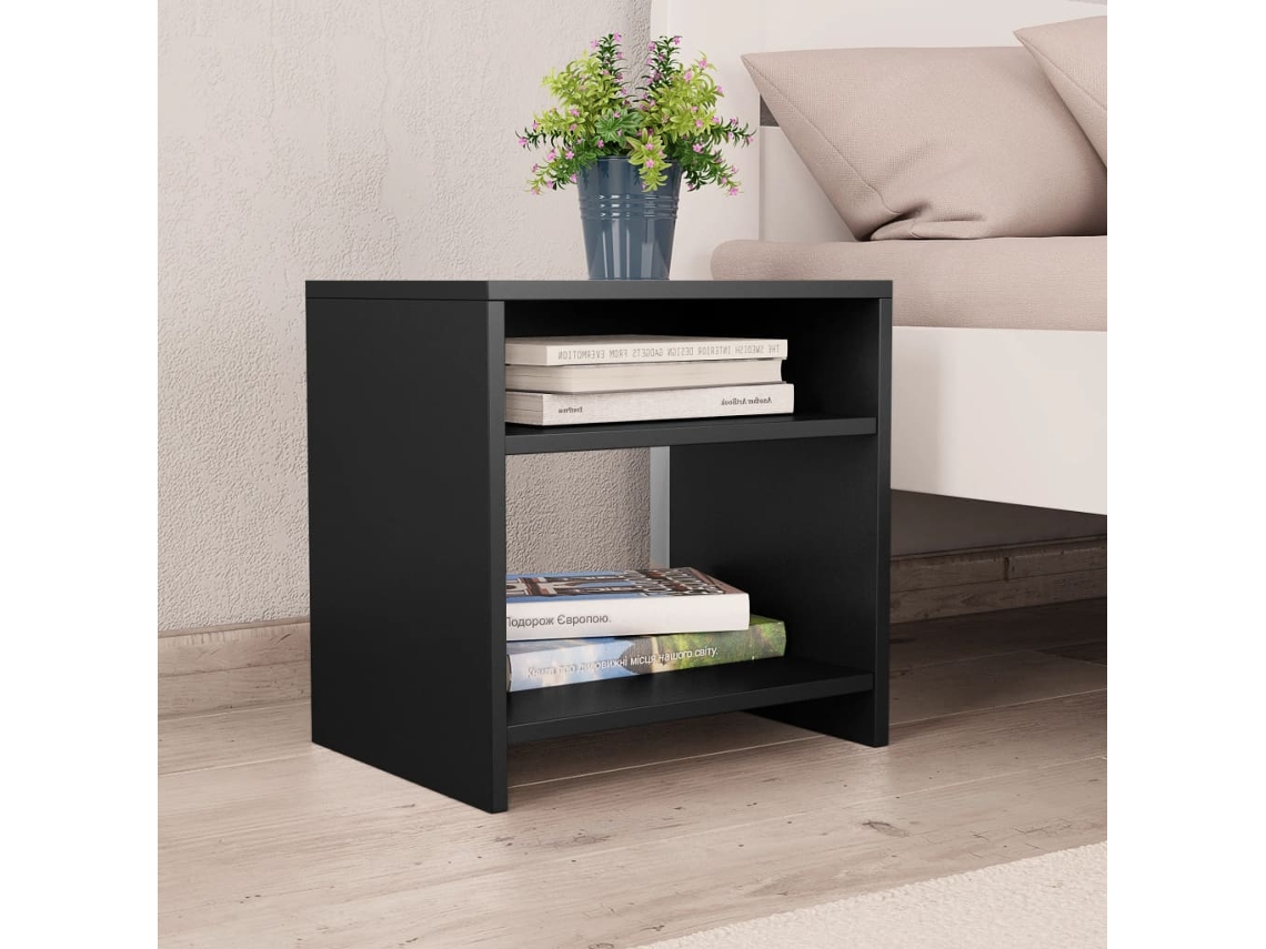 Mesa-De-Cabeceira LOVELY HOME Mesinha 40X30X40 Cm Aglomerado Preto