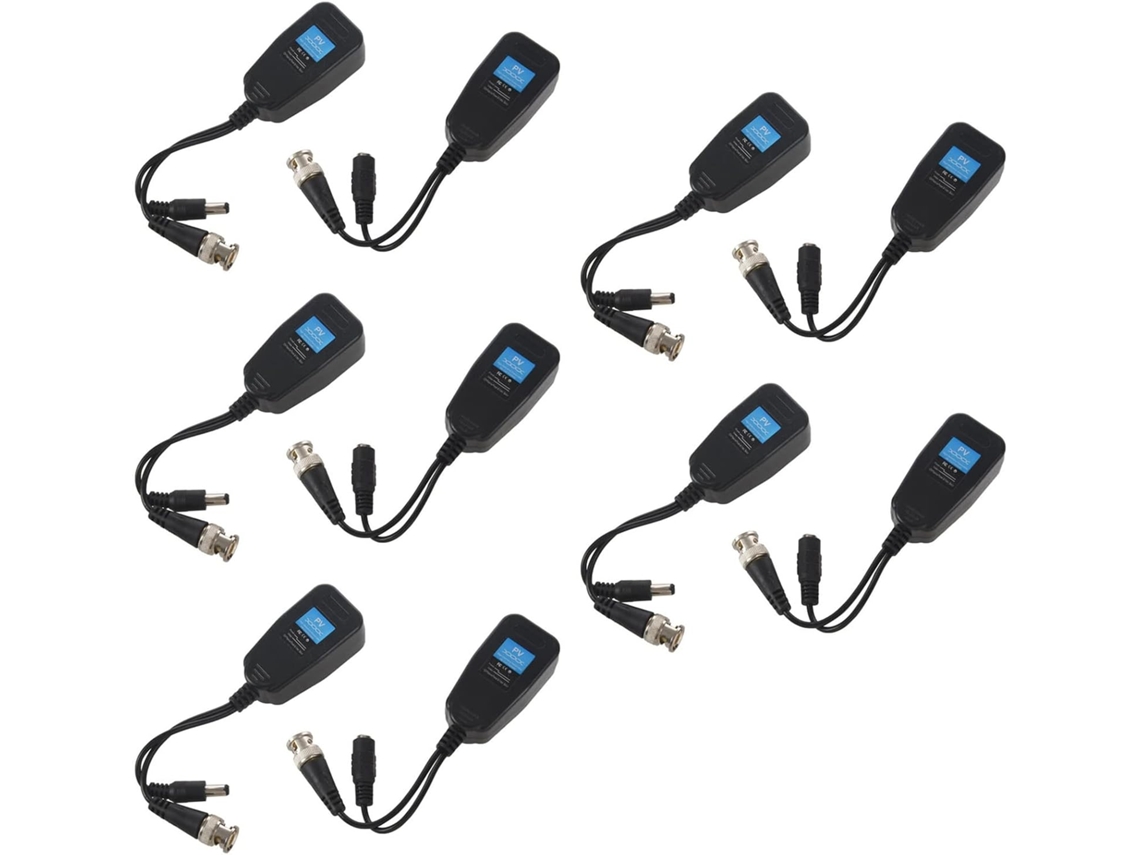 Balun De Vídeo Hd Pasivo Con Conector Cvi/tvi/ahd Y Transmisor Rj45 Cat5 De 5 Pares.
