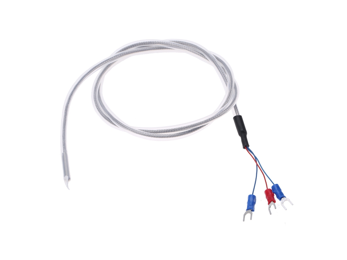 Sensor de termopar Pt100 con 3 cables, resistente al agua y a la corrosión.