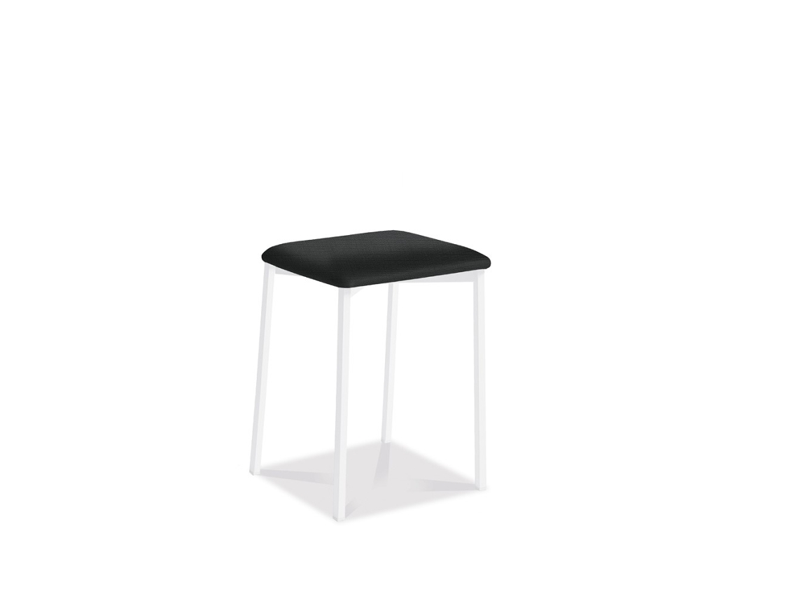 Banqueta de Cozinha Branca Kati 33x47x33cm Michigan Preto FANMUEBLES