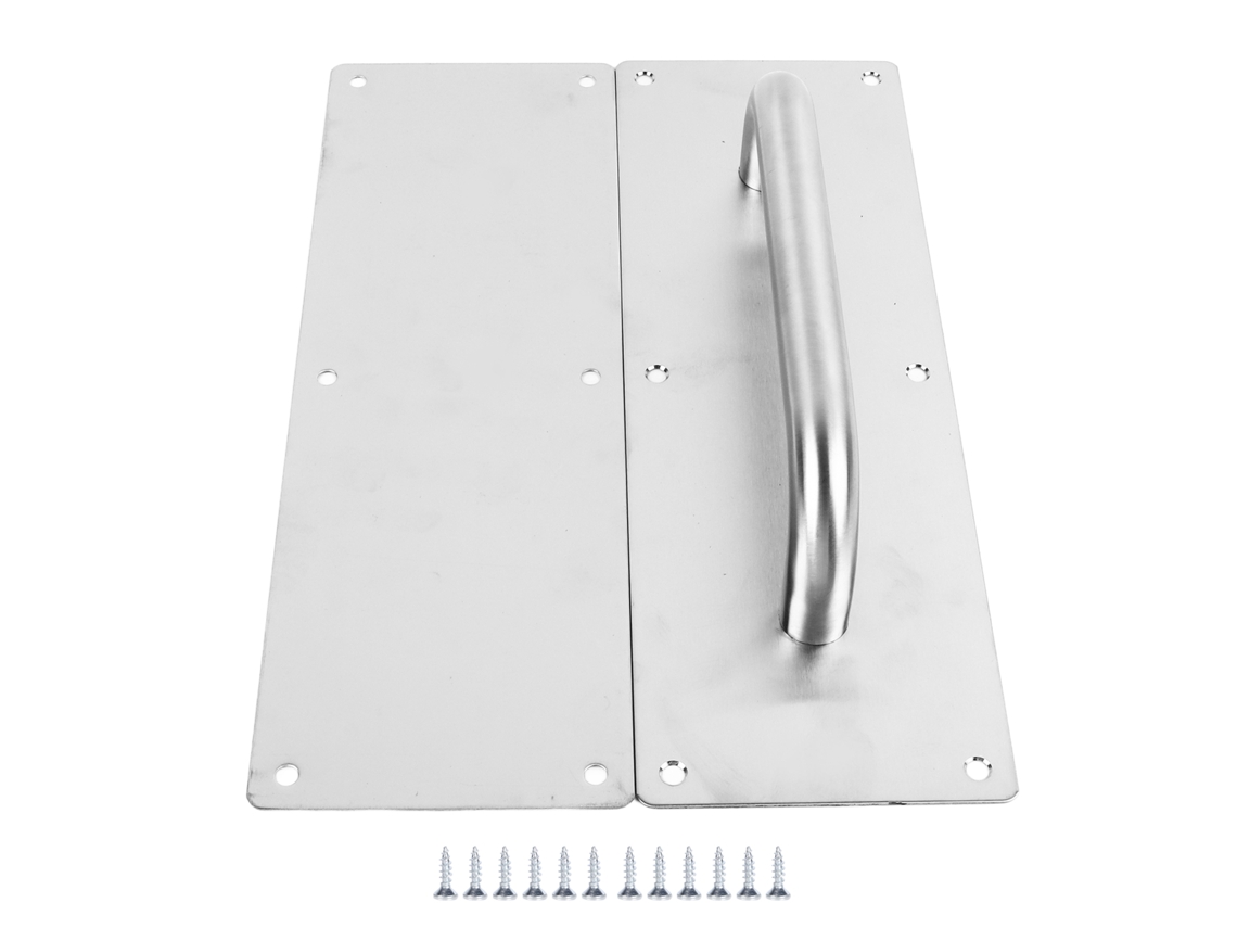 Manija de puerta de acero inoxidable con tornillos para uso comercial y doméstico