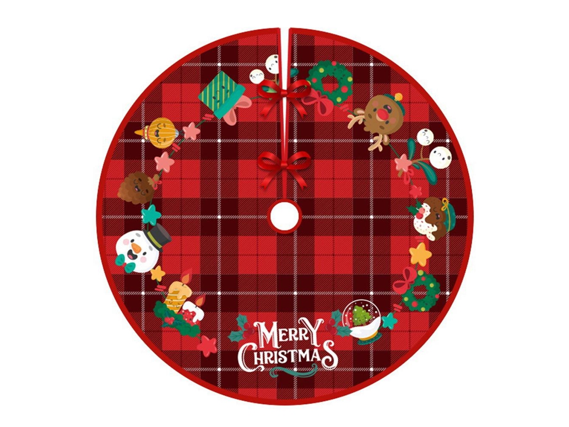 Manta Para Árbol De Navidad De 90 Cm, Tela Cepillada, Alfombra De Decoración Navideña Para El Suelo