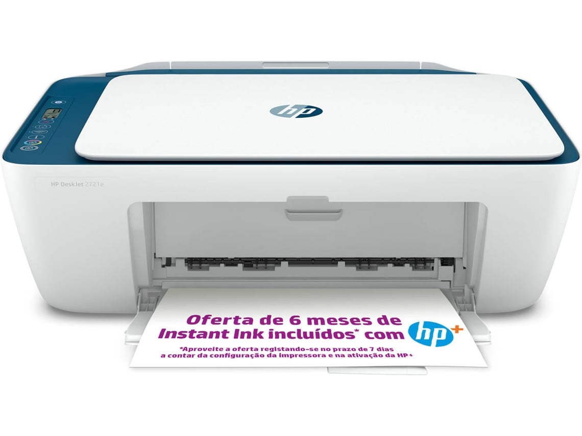 Impresora HP Deskjet 2721E Azul (Inyección de Tinta - Wi-Fi - Instant Ink)