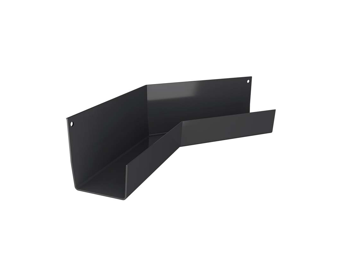 Esquina de canalón de aluminio Renoplast® Rk65, ángulo interno de 135°, color grafito, canaletas para lluvia, drenaje de techo