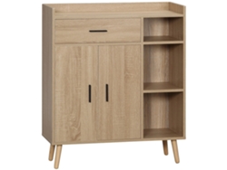 Mueble para salón, diseño moderno, soluciones de almacenamiento versátiles, natural.