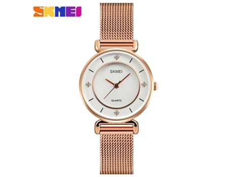 Reloj de Pulsera para Mujer, Relojes de Cuarzo para Mujer Relojes analógicos Resistentes al Agua para Estudiantes-Oro Rosa - Estilo de Banda de Mal...