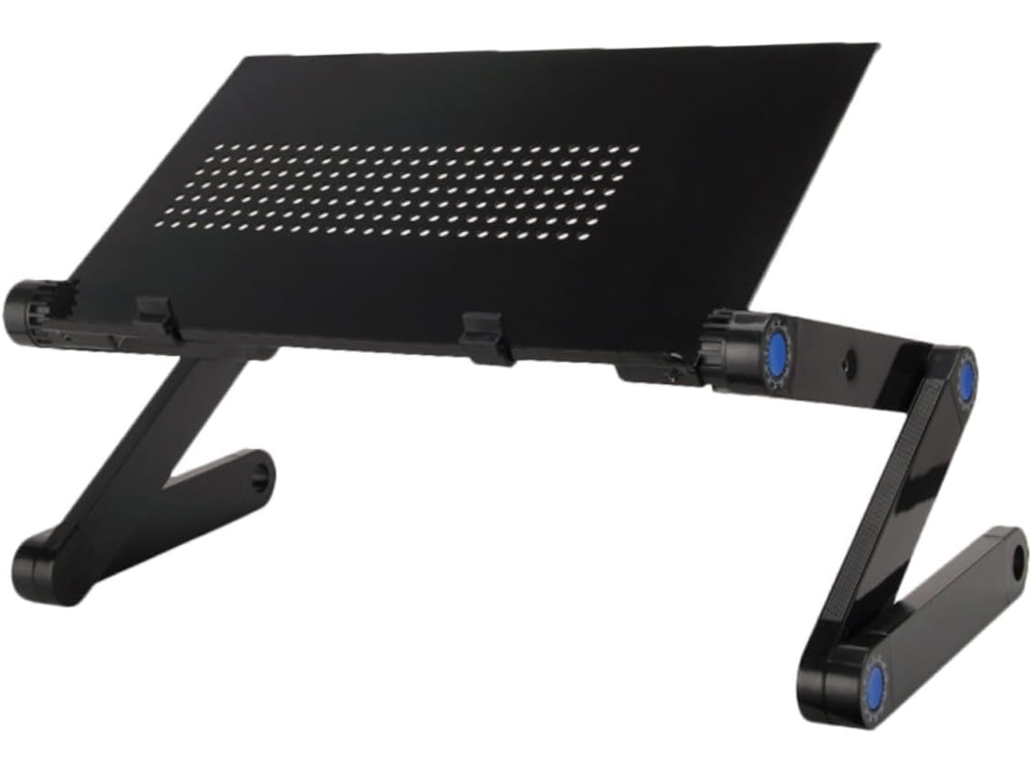 Mesa De Estudio Plegable Para Cama De 420x260 Mm En Plástico Abs Negro Con Patas Reforzadas.