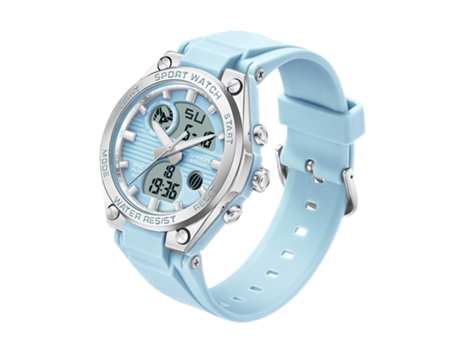VEANXIN Reloj deportivo electrónico impermeable y resistente a caídas para mujer -Azul
