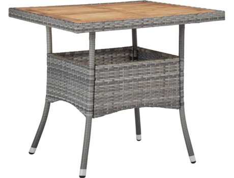 Mesa de jardín VIDAXL Gris Madera (80x80x75 cm)