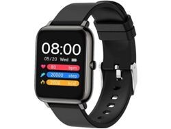 Reloj inteligente con podómetro, frecuencia cardíaca, sueño, presión arterial y actividad física, compatible con Android/iOS, color negro Yizhood