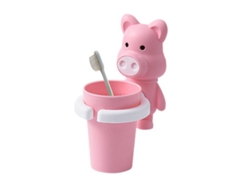 Soporte De Pared Para Cepillos De Dientes Con Diseño De Dibujos Animados Y Sistema De Succión Sin Dejar Rastro Para Niños.