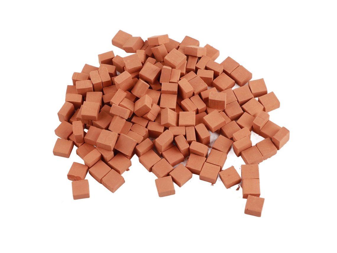 100 Piezas De Ladrillos De Simulación En Miniatura 1:16 Rojos Para Decoración De Casas De Muñecas Y Jardines De Hadas (diy)