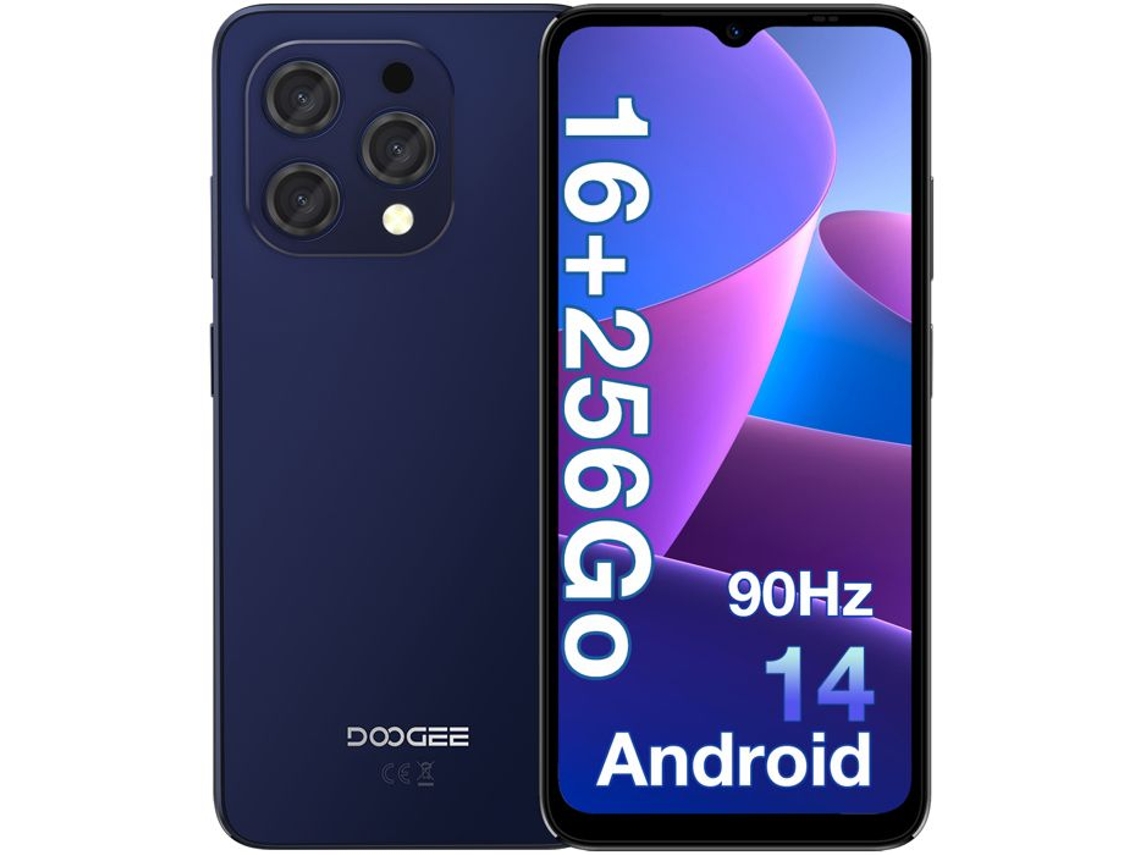 Teléfono inteligente N55 Pro 6.56 16gb 256gb 5150mah Cámara de 13mp Celular 4g Android 14 Dual Sim Gps Azul Doogee