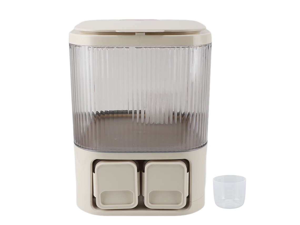 Contenedor De Almacenamiento De Arroz, Harina, Granos Y Cocina, Hermético Y Duradero De 10 Litros.