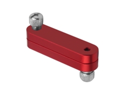 Herramienta de marcado con regla de acero y tope de aluminio para trabajos en madera, metal y plástico.