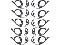 Auriculares walkie-talkie, auriculares de seguridad, auriculares en forma de G, compatibles con Retevis Rt24, Rt27, Rt28, Rt619 (10 unidades)