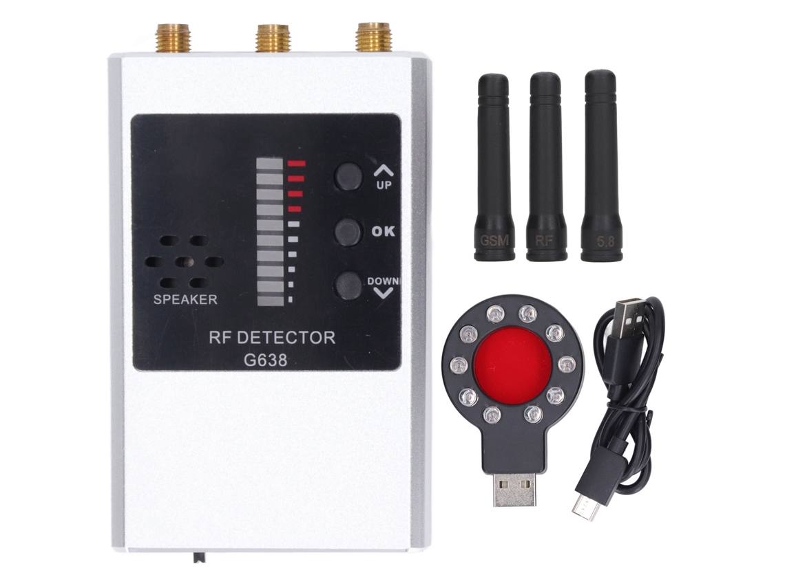 Detector Multifuncional, Escáner, Señal De Rf, Cámara, Lente, Campo Magnético, Rastreador Gps Con Batería Interna.