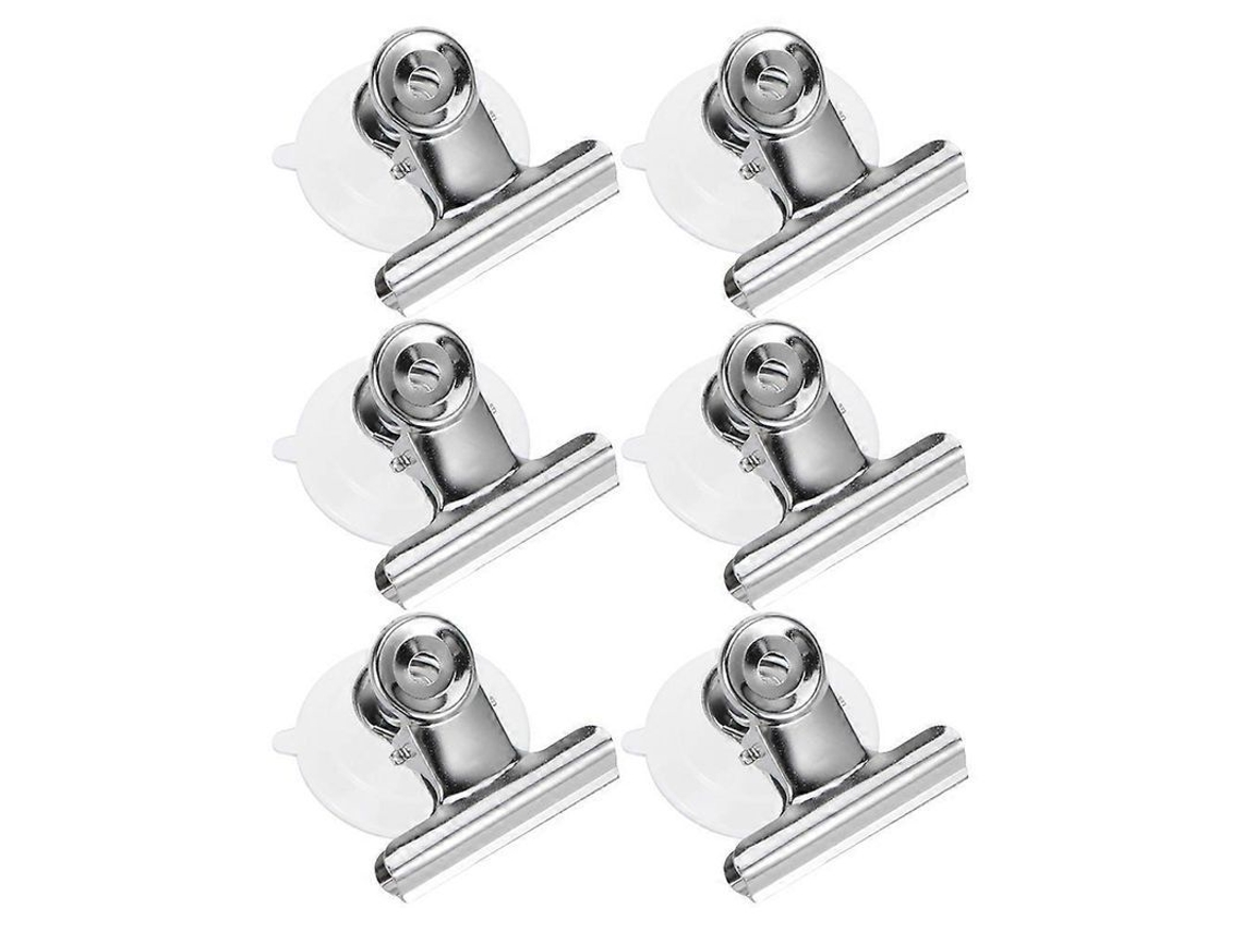 6 Clips De Ventosa Redondos Para Colgar Accesorios Del Hogar