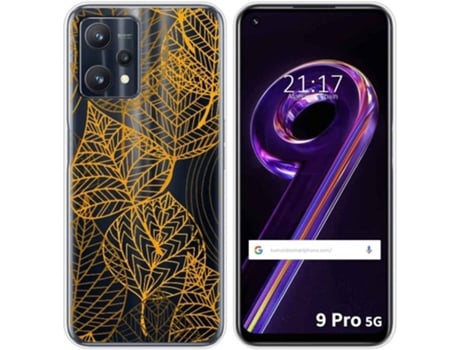Carcasa para Realme 9 Pro 5G TUMUNDOSMARTPHONE Dibujos Transparente Hojas Multicolor