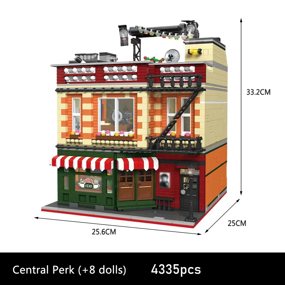 (89106) 4335 Bloques De Central Park Cafe Friends Moc Streetscape Modular House Model Building Blocks