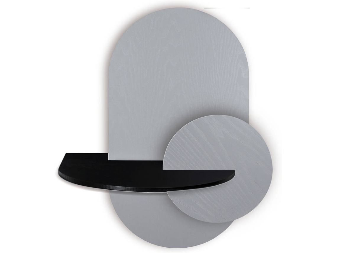 Mesita de Noche WOODENDOT Alba L (Gris - Madera - 58 x 45 x 55 cm)