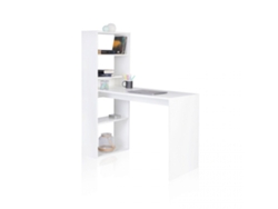 Mesa de estudio con estantería Qanik Blanco 120,5 x 140 x 49,5 cm