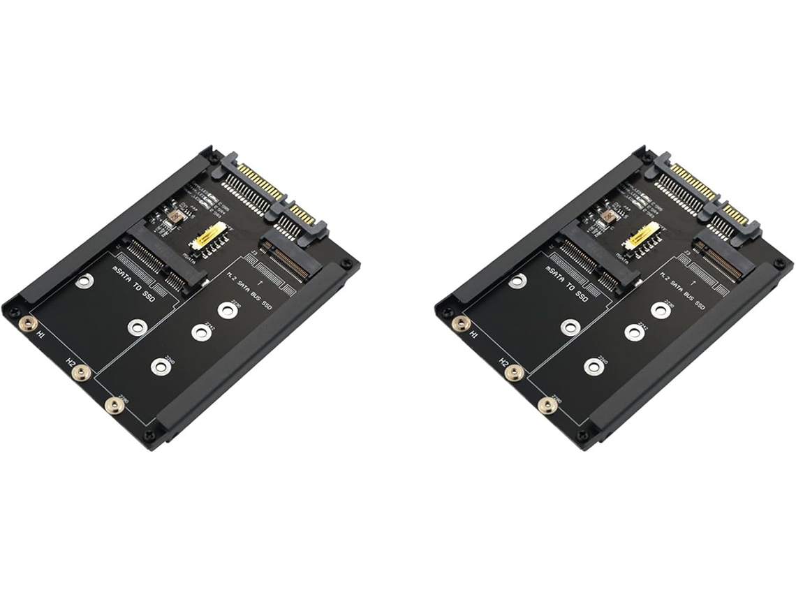 2 Tarjetas Adaptadoras 2 En 1 Msata + B Key/b+m Key Para Ssd M.2 De 2,5" Con Conector.