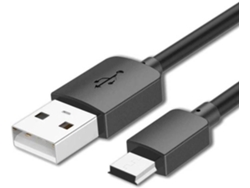 Cable GOEIK GK2016 (Mini USB - USB - 1 m - Negro)