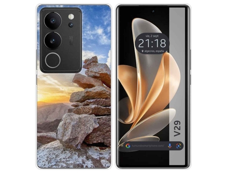 Funda Diseño Sunset para Vivo V29 5G TUMUNDOSMARTPHONE Silicona Multicolor