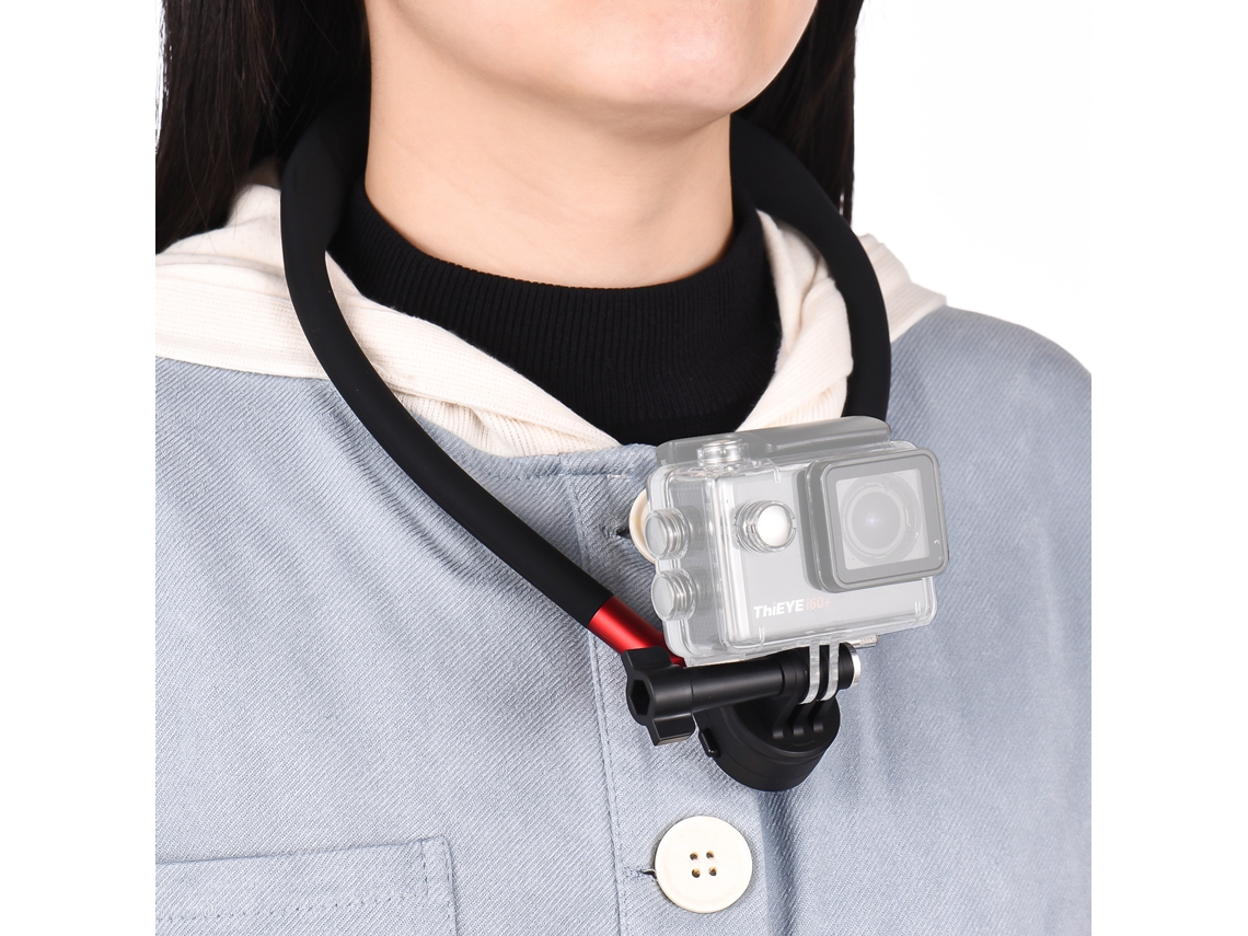 Soporte para teléfono móvil para selfies y cámaras de acción, compatible con iPhone y GoPro.