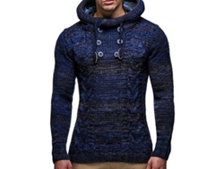 2026-jersey De Punto Con Capucha Y Cuello Alto Para Hombre Manga Larga Casual Pull-over Knitwear