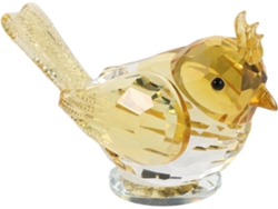Figura De Cristal En Miniatura De Pájaro Amarillo Y Azul, Decoración Compacta Para Mesa De Oficina Y Hogar...