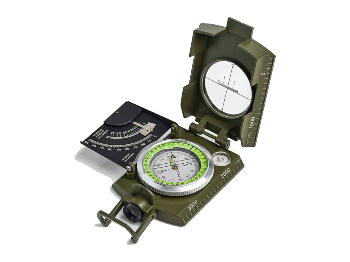 Brújula militar de senderismo, resistente al agua y duradera, con lente de precisión para camping, exploración, actividades geológicas y náuticas.