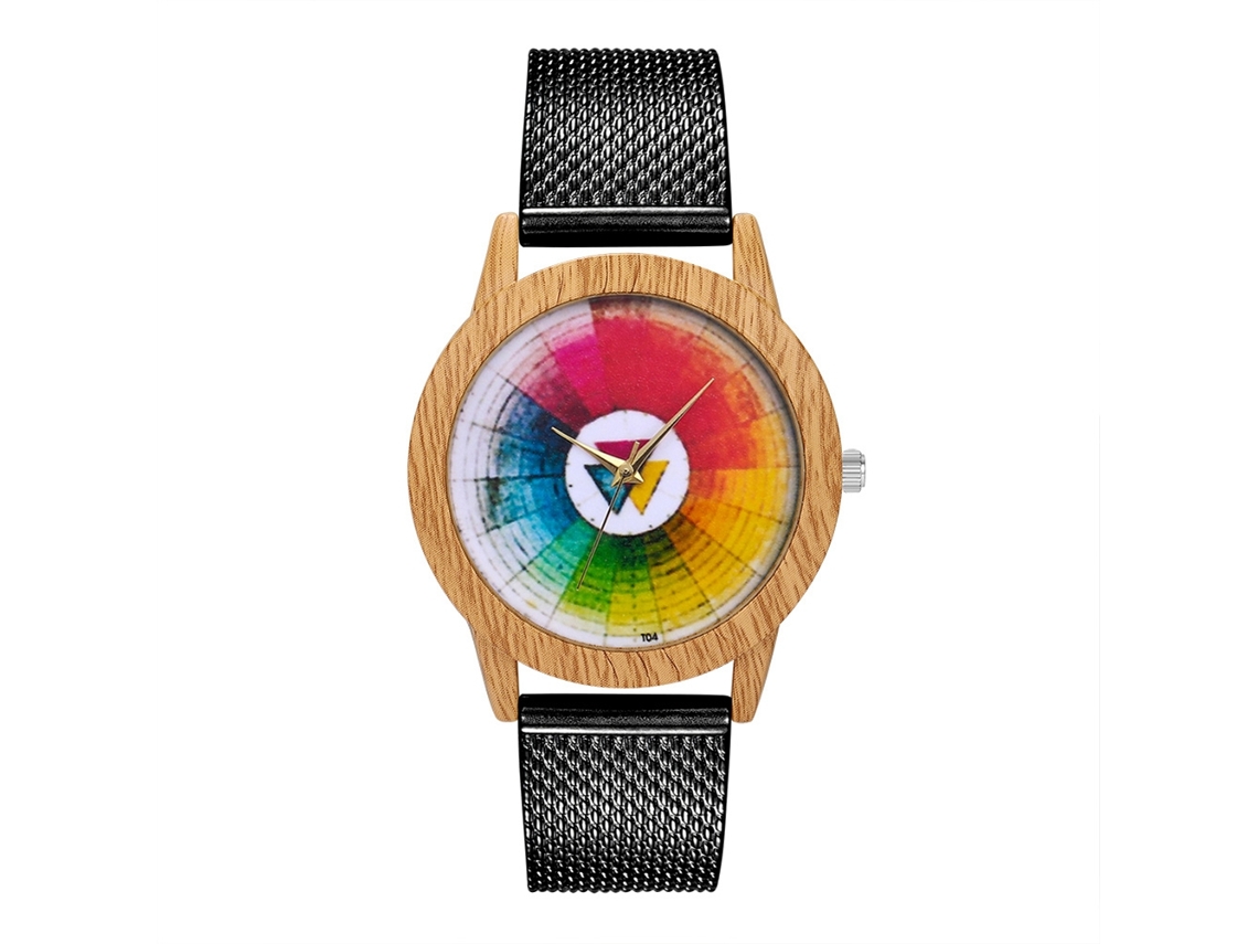 Reloj De Cuarzo Unisex Con Correa De Silicona/malla Negro Casual