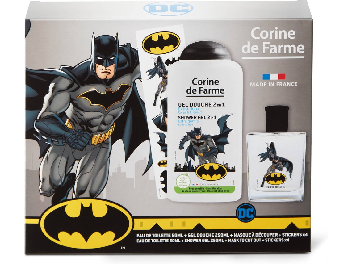 Cofre de Perfume CORINE DE FARME Batman Eau de Toilette (50ml) + Gel de Baño (250ml)
