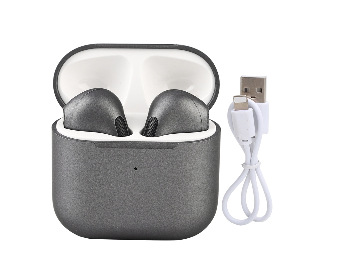 Fone De Ouvido Bluetooth 5.0 Tws Hifi Redução De Ruído Controle Táctil Sem Fio Preto Cinza