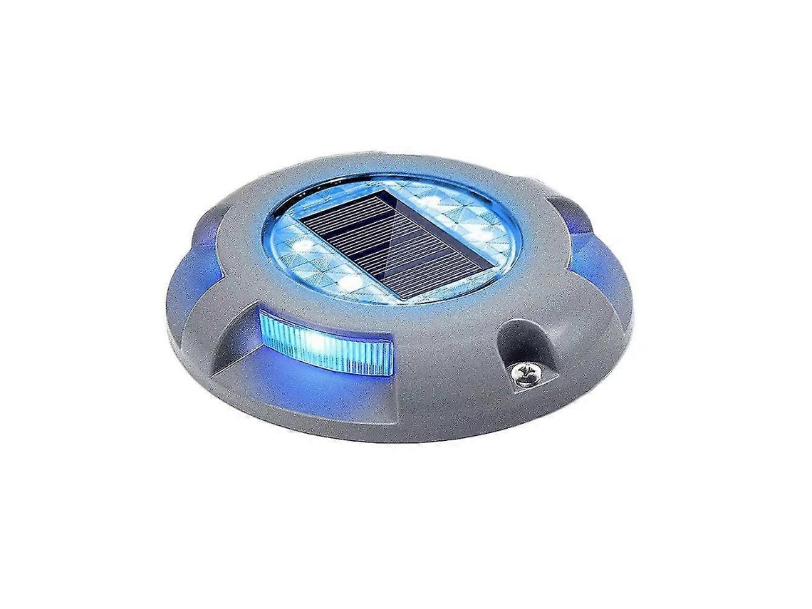 Rebe-luces Solares Para Exterior Jardín Impermeables Ip68 Led Para Camino Entrada Patio Resistentes A 20 Toneladas Azul