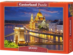 Puzzle CASTORLAND Budapest view at dusk (2000 Piezas)