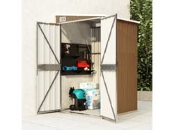 Refugio de Jardín Colgante 118x100x178 cm Acero Galvanizado. Casa encantadora marrón