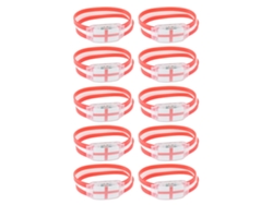 10 Pulseras Luminosas Con La Bandera Nacional, De Silicona Y Abs, Para Aficionados De La Copa Mundial De La Fifa 2022.