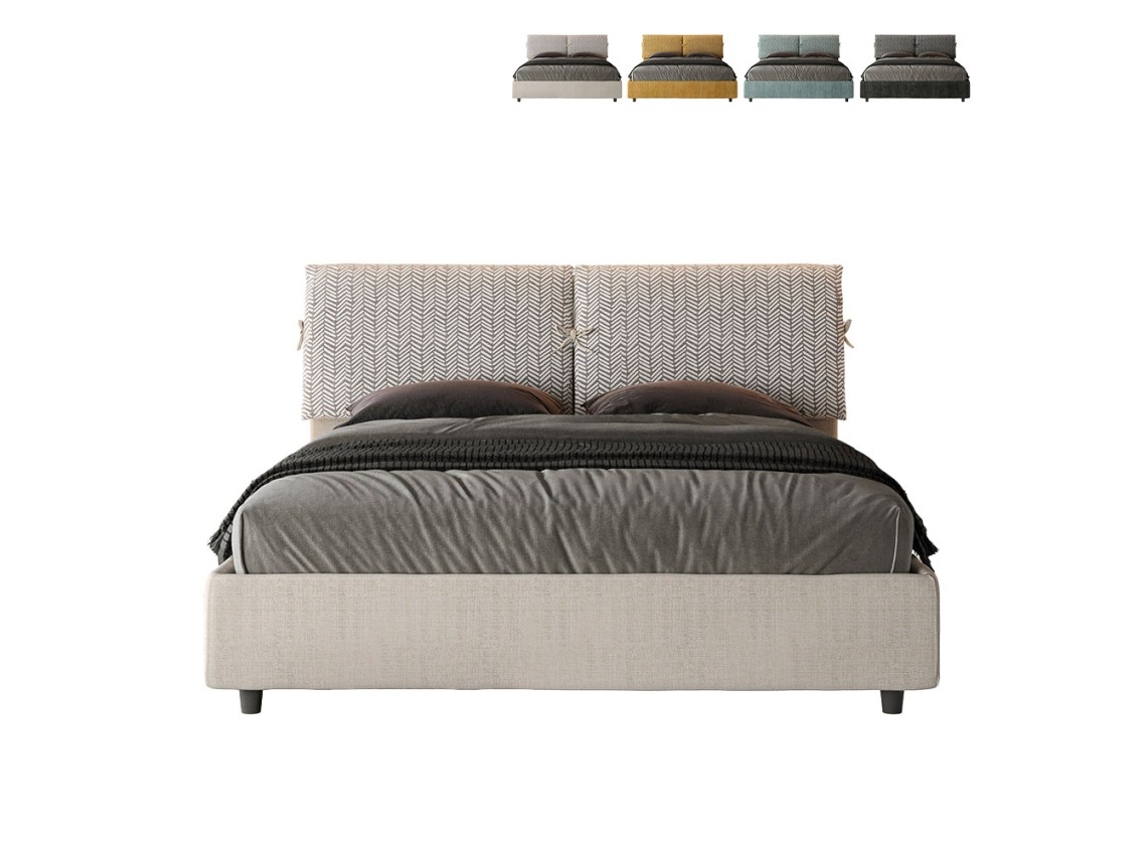 Cama doble en tejido contenedor 160x190 Mados Giada Aragona