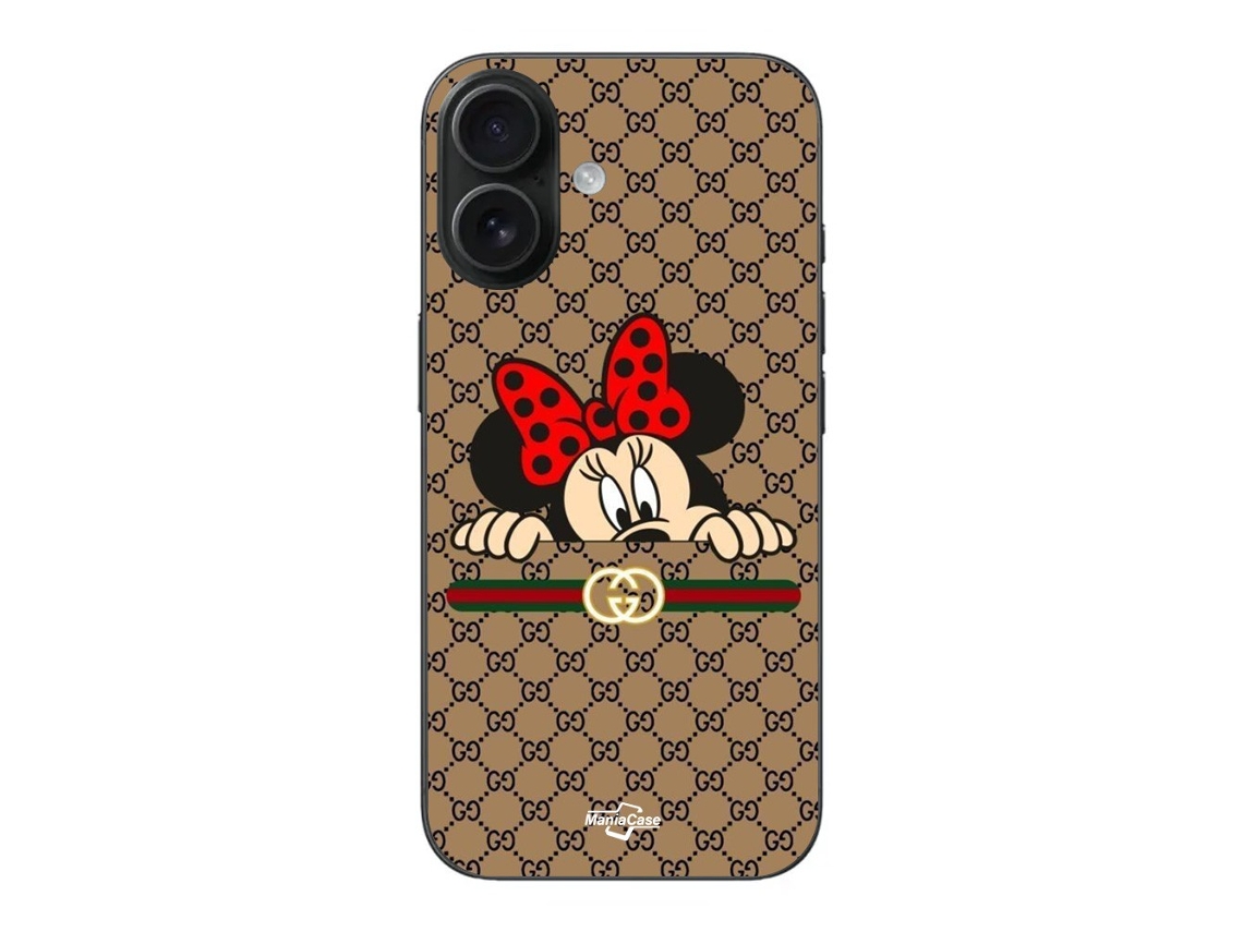 Funda Minnie Gucci para iPhone 16 MANIACASE Negro