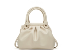 Bolso De Hombro Plisado De Pu Para Mujer, Gran Capacidad, Elegante, Informal, Para Uso Diario, Blanco.