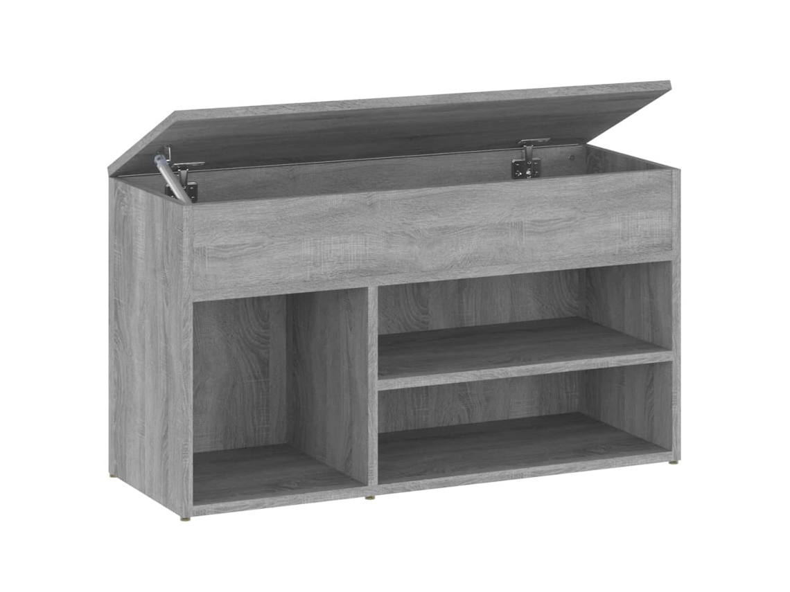 Banco zapatero gris exclusivo de Sonoma Maison 80x30x45 cm