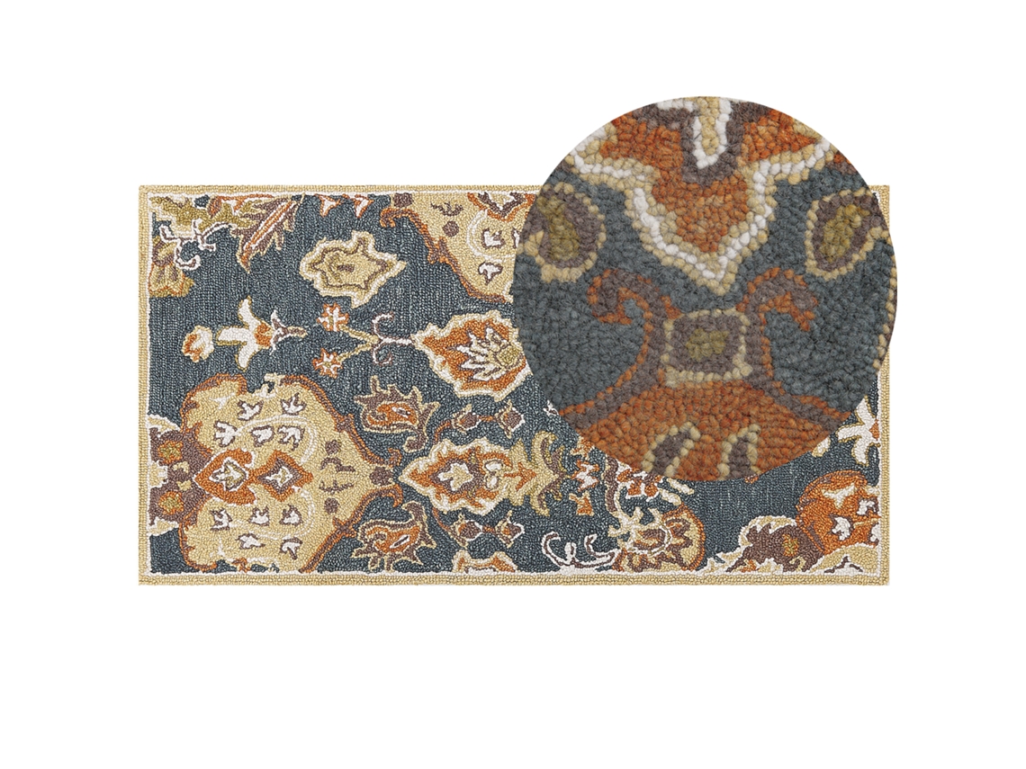 Alfombra BELIANI Umurlu de Lana Multicolor 80x150