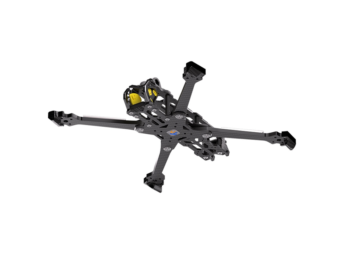 Negro flyfishrc Fifty5 255mm Distancia Entre Ejes Kit Chasis Fibra Carbono T700 5.5 Pulgadas Compatible Unidad Aérea Dji O4 Para Drones Fpv Rc Diy
